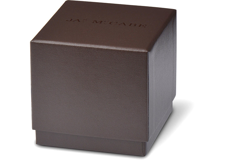 Stainless Steel Band, Round Case Black Dial Men's Watch Box